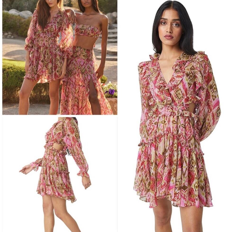 MISA Los Angeles Amanya Dress in Summer Ikat Size Large